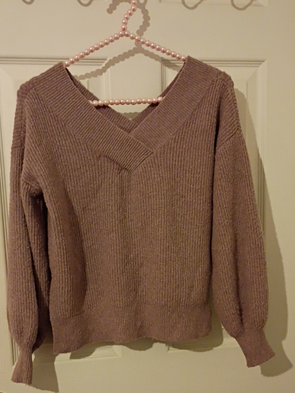 Pink Rose Purple 💜 Sweater - Picture 2 of 5